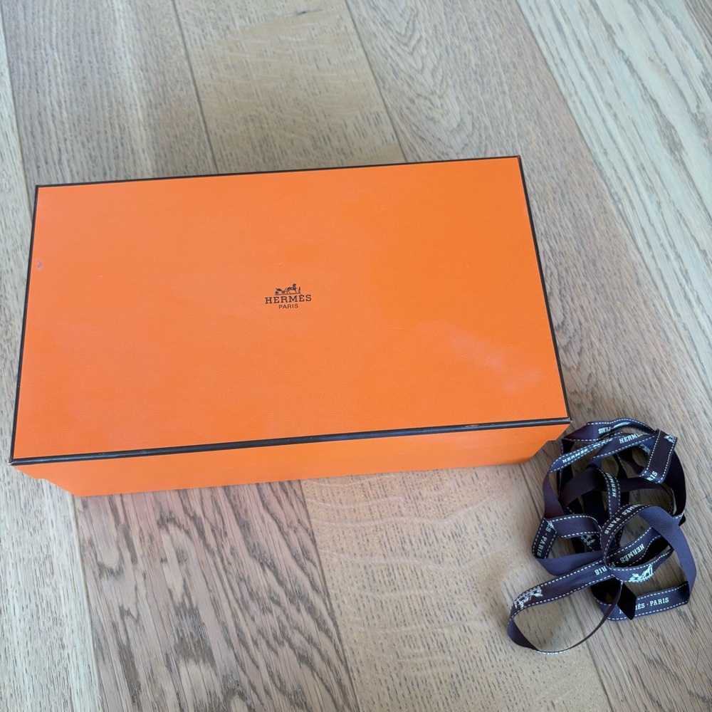 Hermes Shoe Box and Ribbon